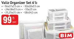 VALİZ ORGANİZER SET 6'LI